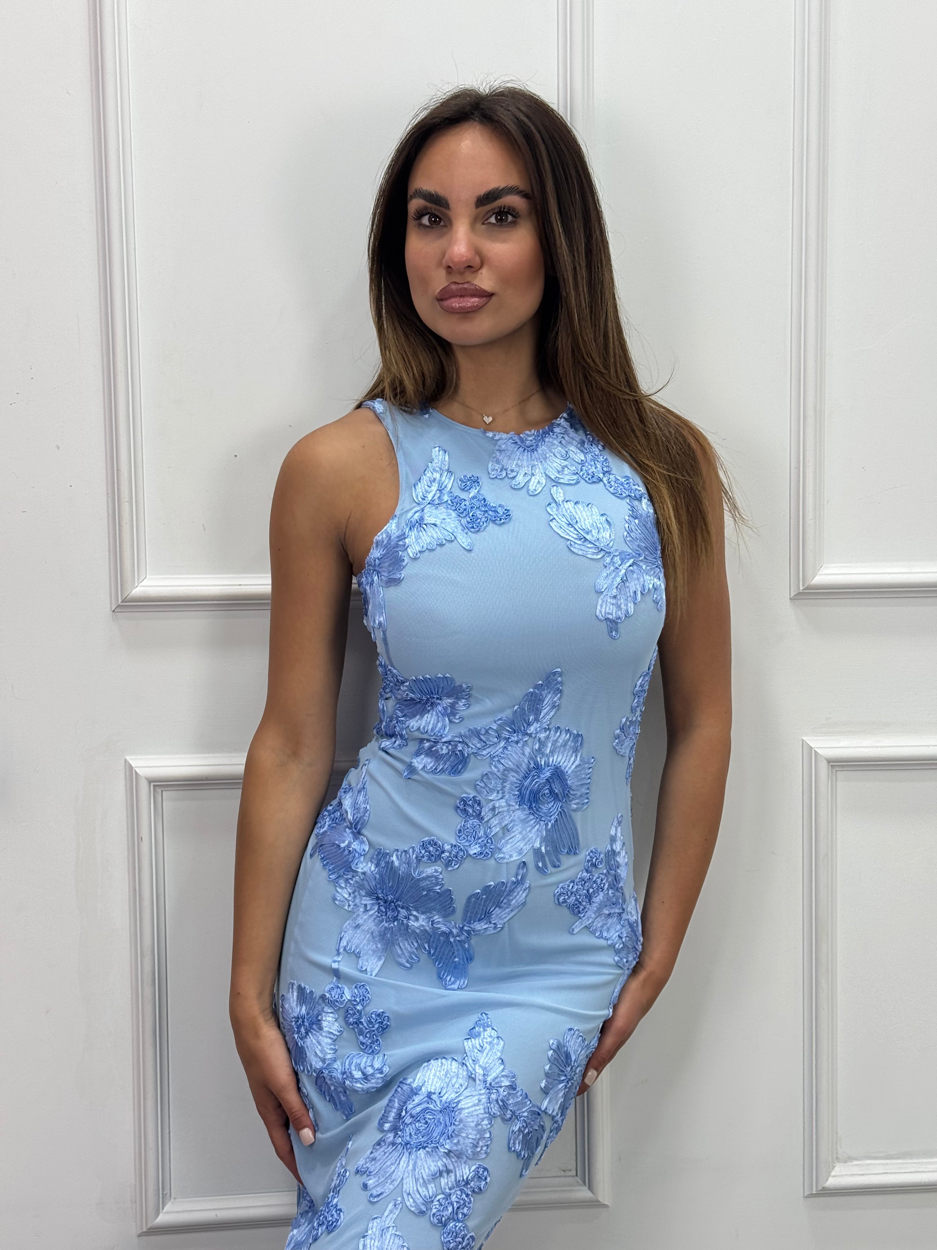 Serelia™ Elegancka Sukienka Wieczorowa w Kwiatowy Wzór