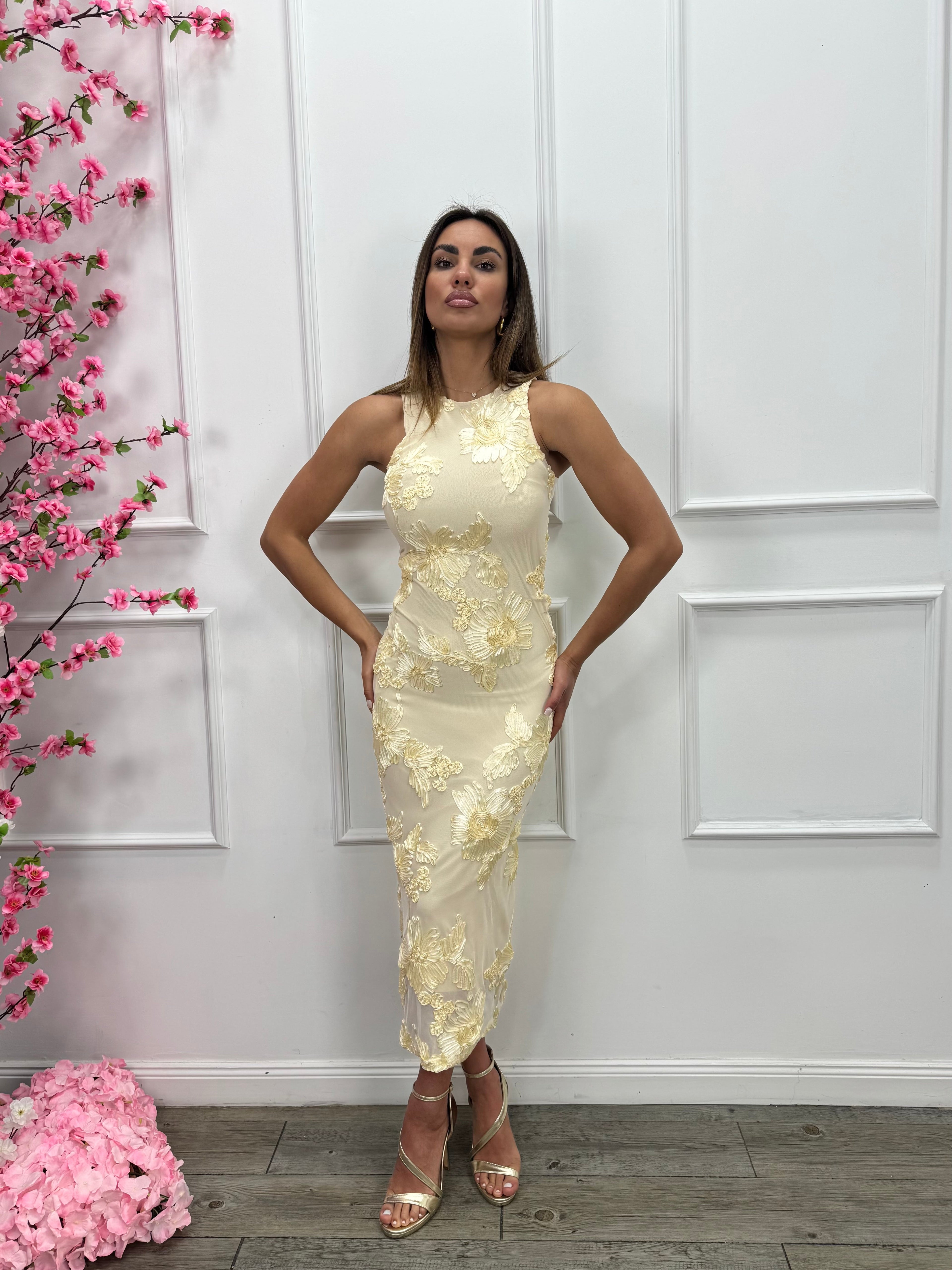 Serelia™ Elegancka Sukienka Wieczorowa w Kwiatowy Wzór