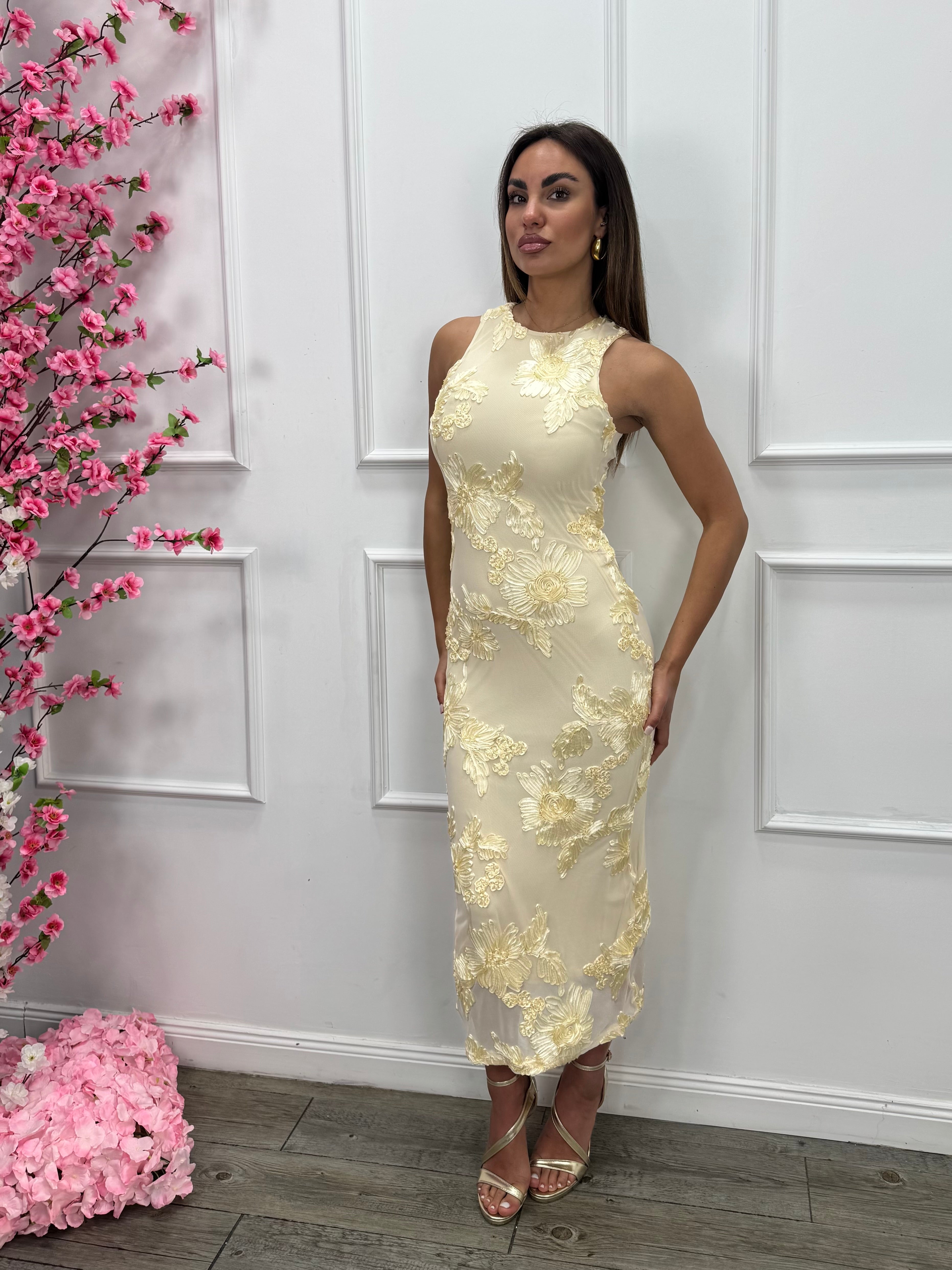 Serelia™ Elegancka Sukienka Wieczorowa w Kwiatowy Wzór