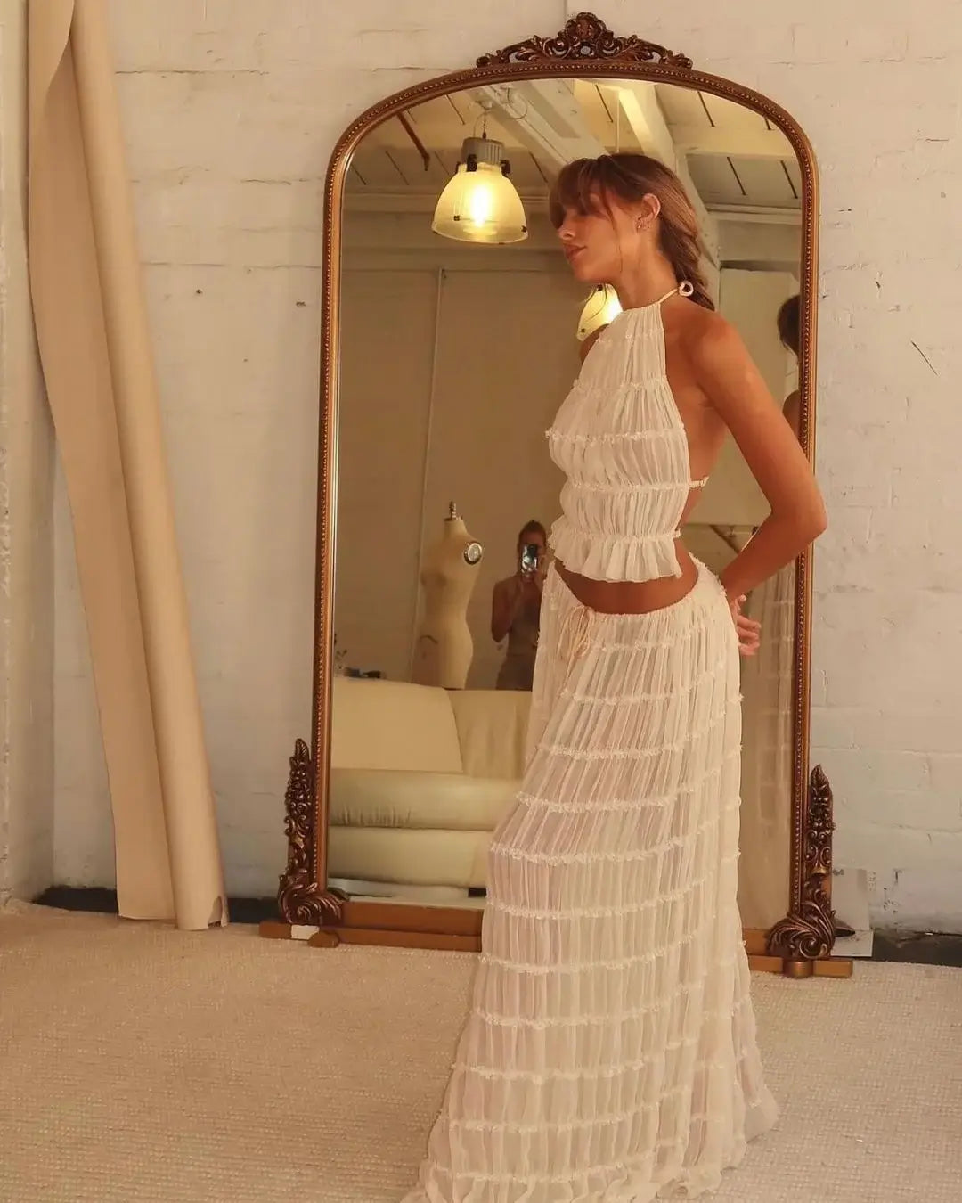 Solerina™ – Boho Komplet z Falbanami