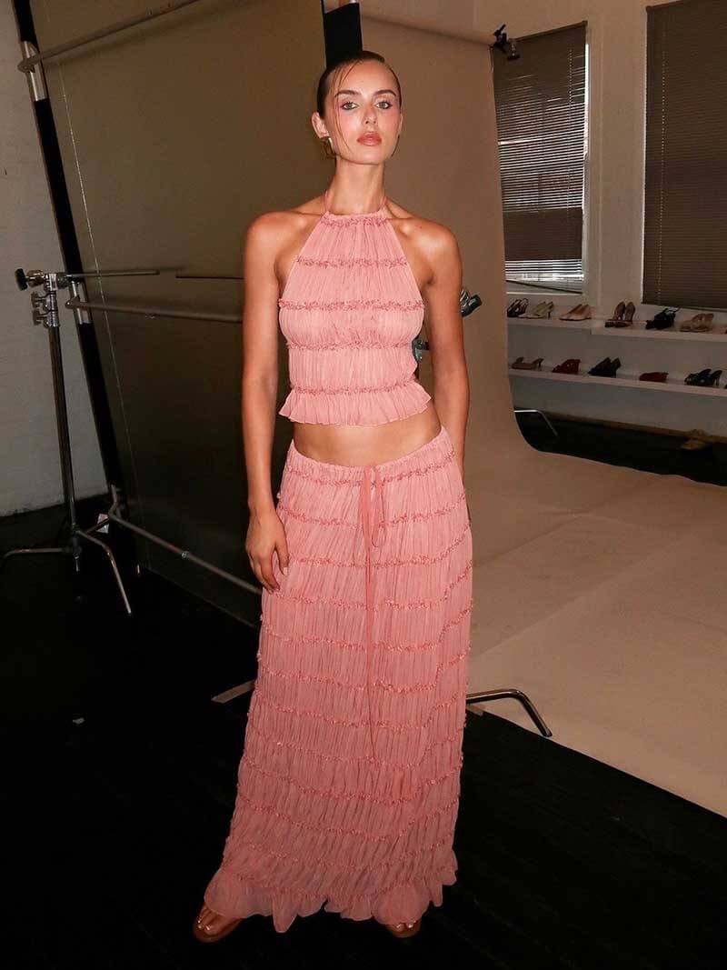 Solerina™ – Boho Komplet z Falbanami