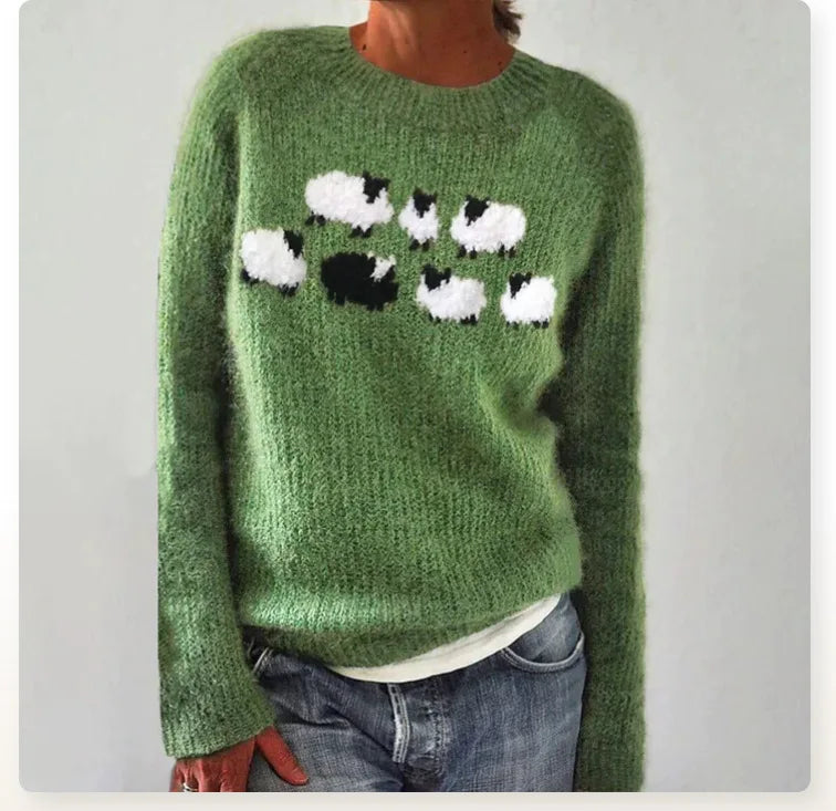 Lina | Uroczy Sweter z Owcami