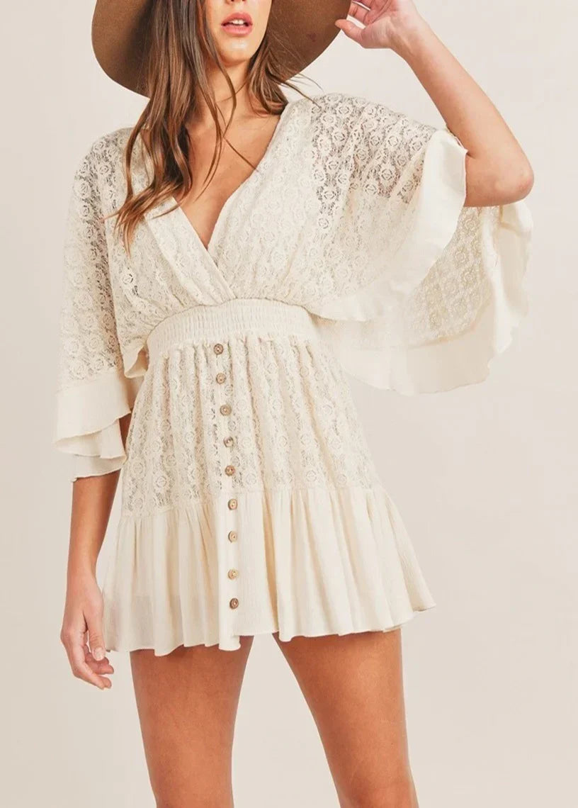 Elaréa™ Sukienka Koronkowa w Stylu Boho