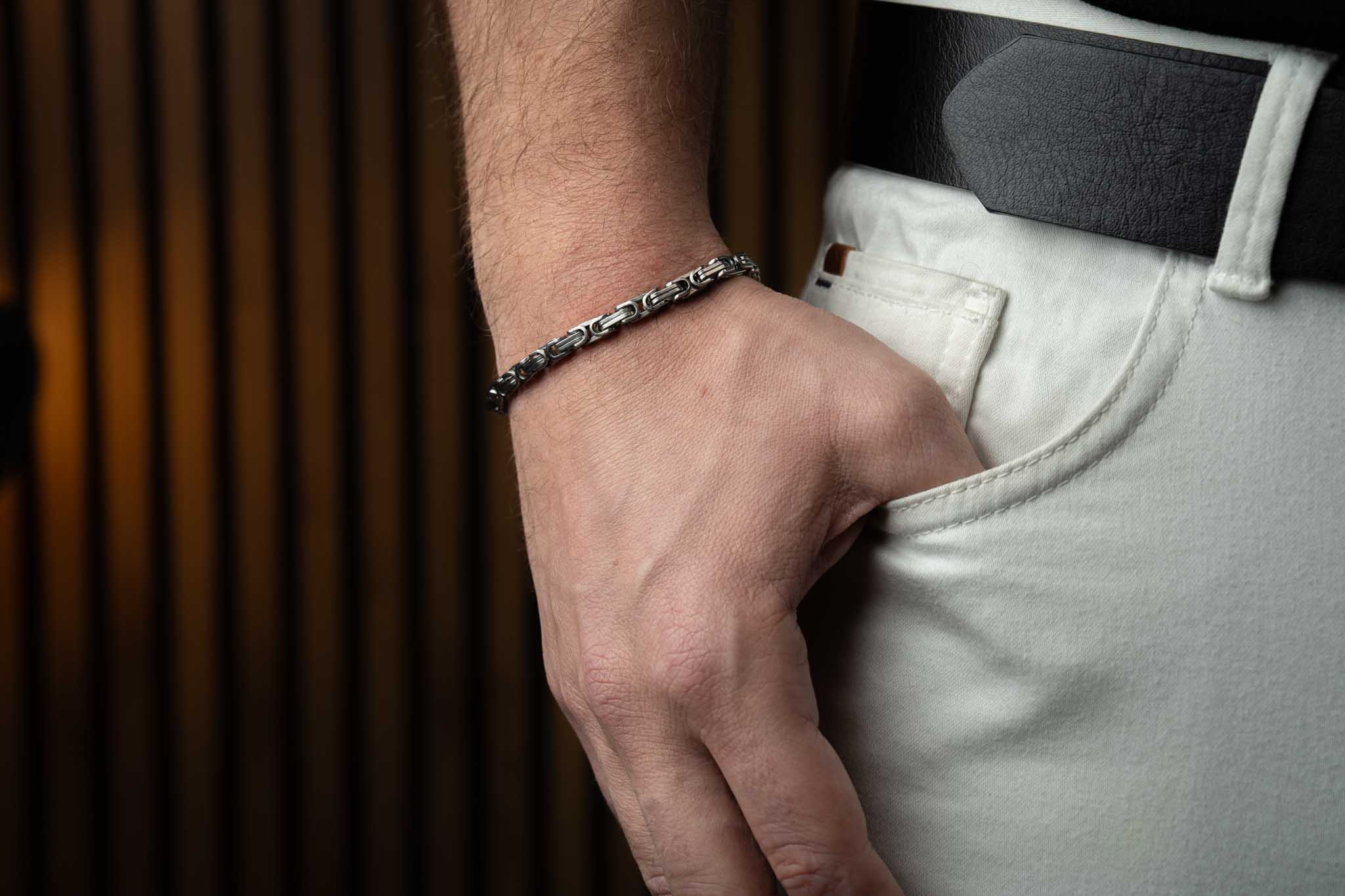 Srebrna bransoleta ROYAL