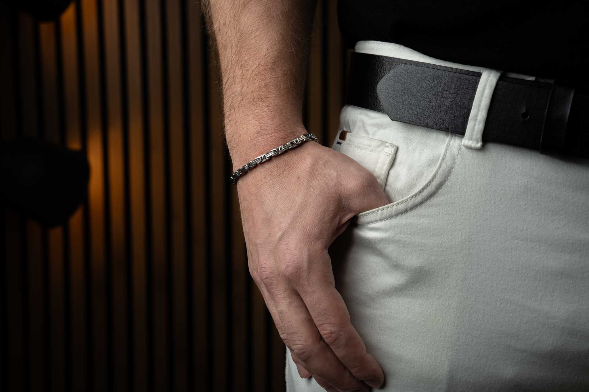 Srebrna bransoleta ROYAL