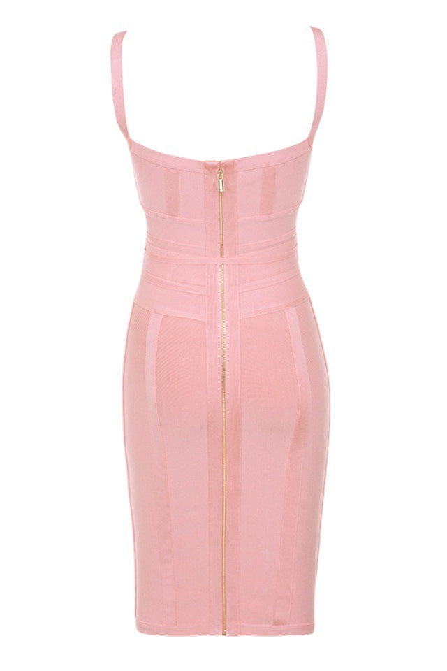 Różowa sukienka bandage