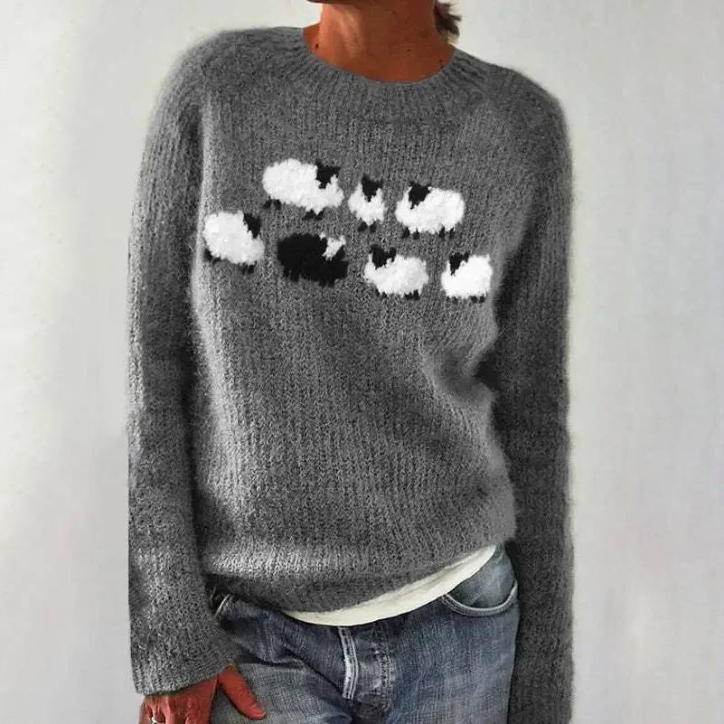 Lina | Uroczy Sweter z Owcami