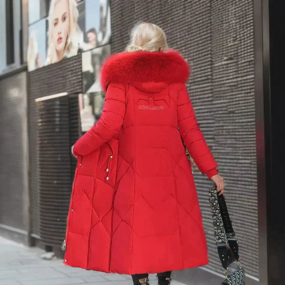 Modny futrzany trench coat | Biały - Stylowy i ciepły