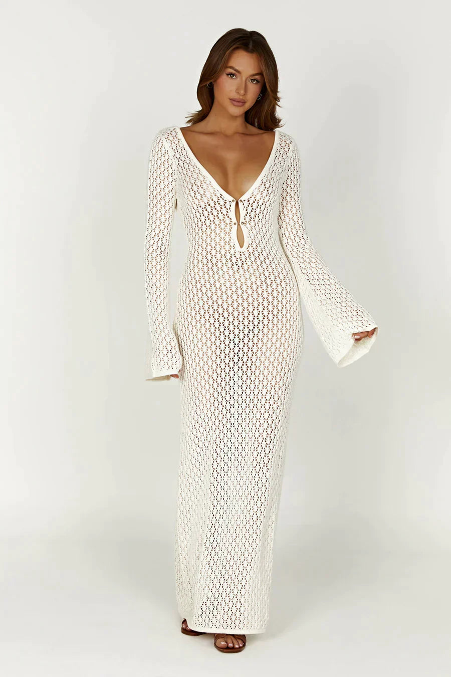 Aneta | Szydełkowana Sukienka Maxi Riviera