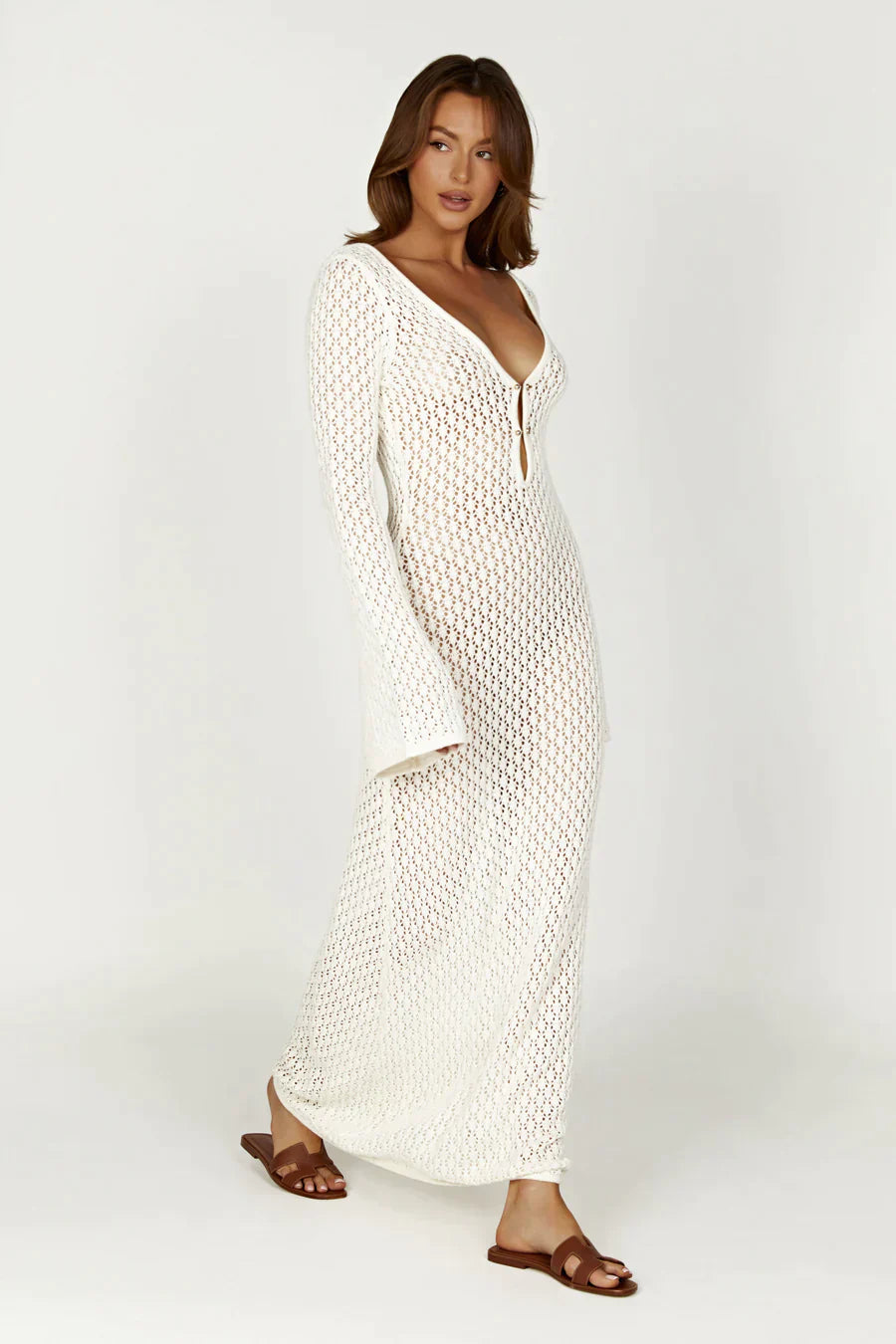 Aneta | Szydełkowana Sukienka Maxi Riviera