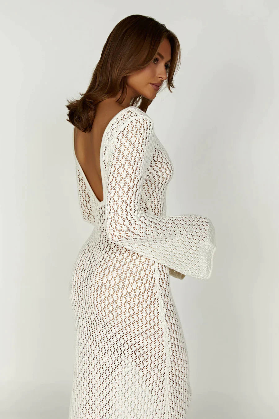 Aneta | Szydełkowana Sukienka Maxi Riviera