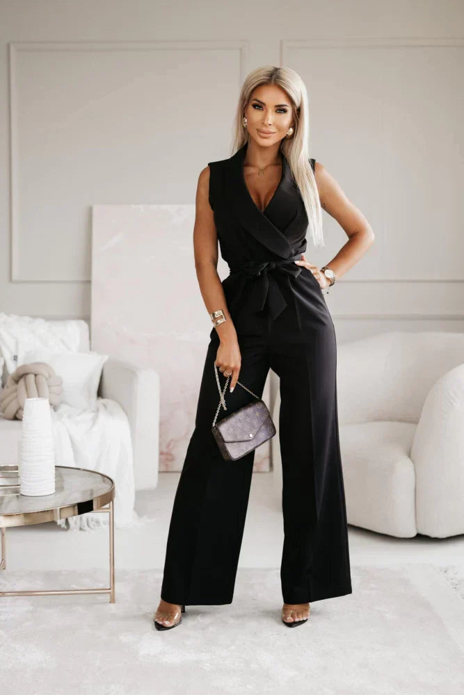 Serena™ | Elegancki Kombinezon z Dekoltem i Odsłoniętymi Pleca