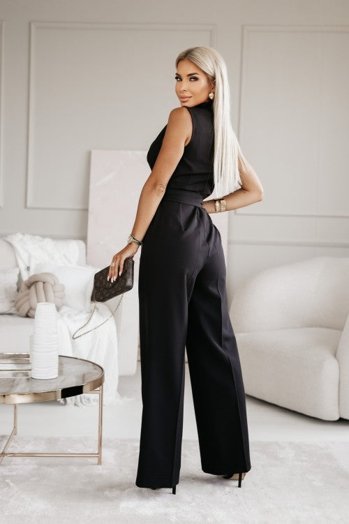 Serena™ | Elegancki Kombinezon z Dekoltem i Odsłoniętymi Pleca