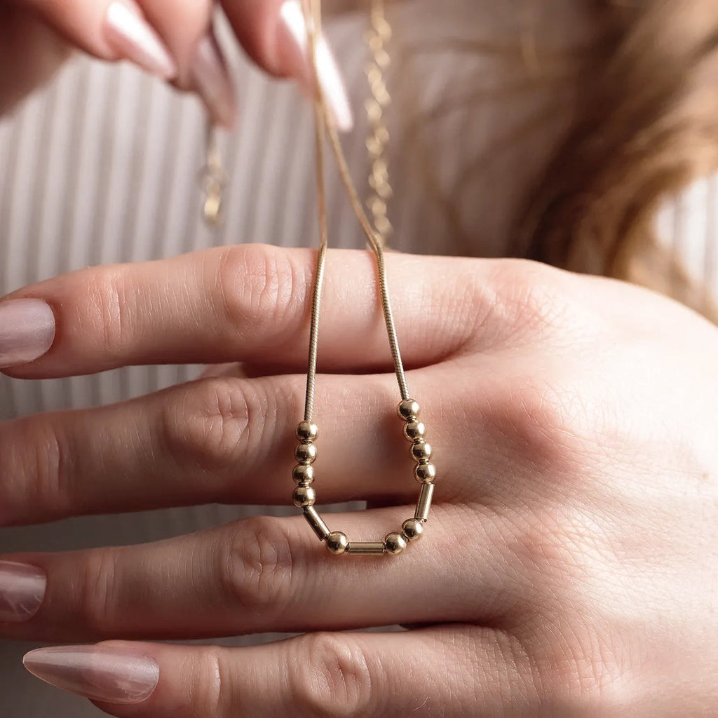 Naszyjnik z Kodem Morsa Personalizowany 18k złoto