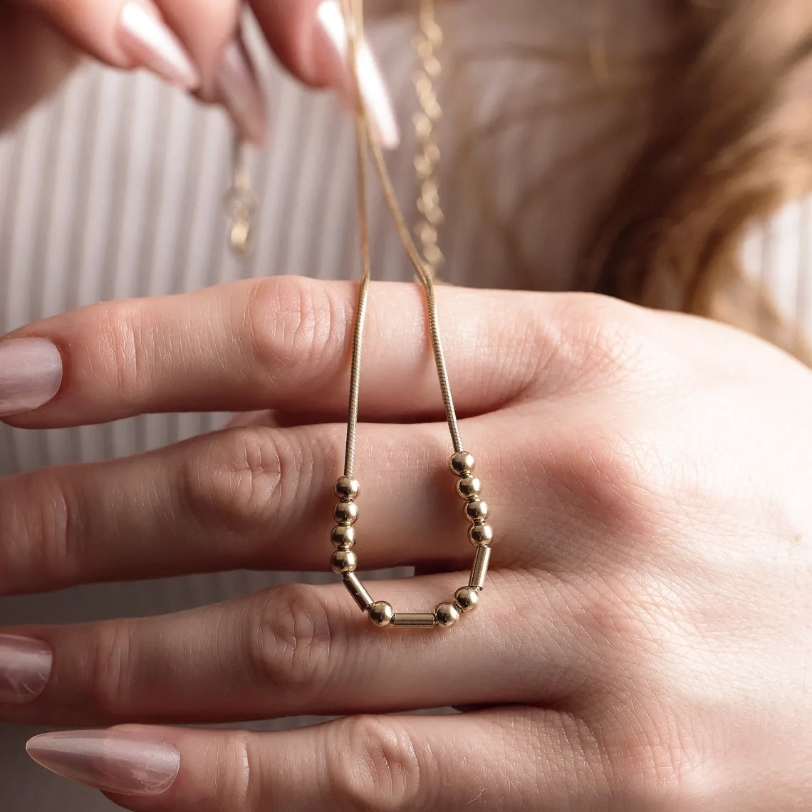 Naszyjnik z Kodem Morsa Personalizowany 18k złoto