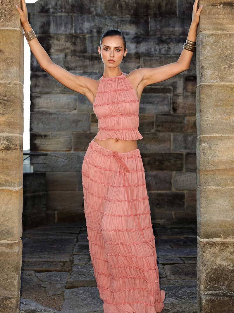 Solerina™ – Boho Komplet z Falbanami