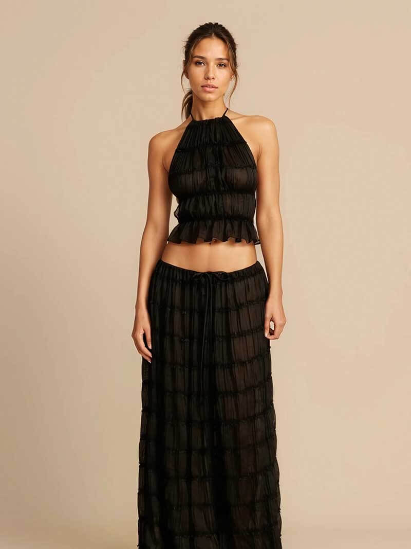 Solerina™ – Boho Komplet z Falbanami