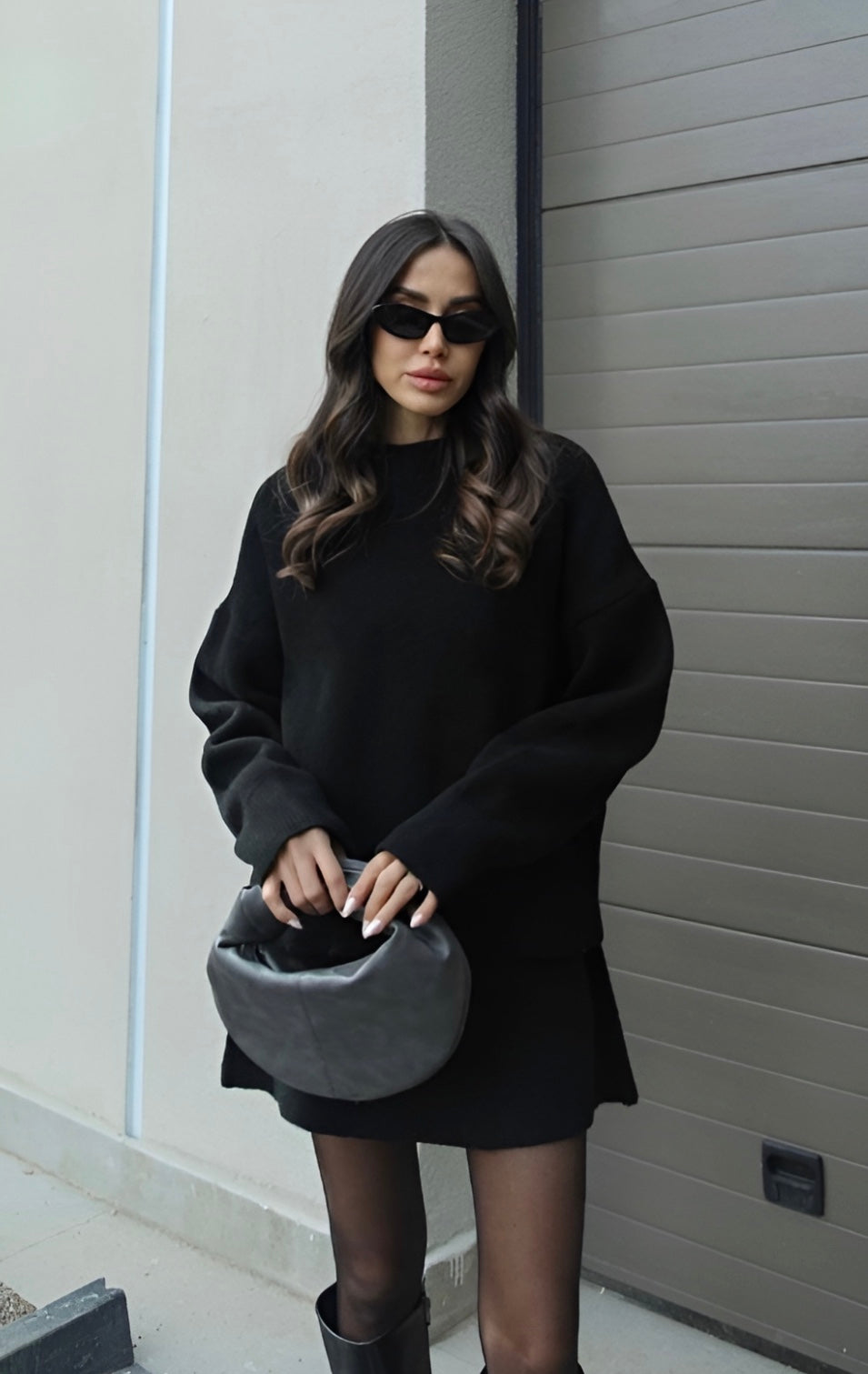 Marie™ Luksusowy Komplet Dzianinowy – Sweter + Spódnica