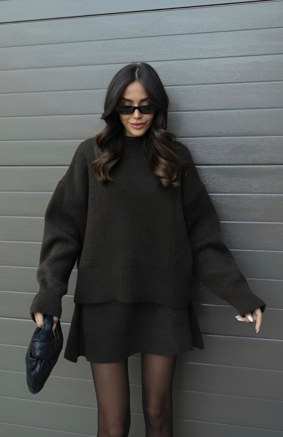 Marie™ Luksusowy Komplet Dzianinowy – Sweter + Spódnica