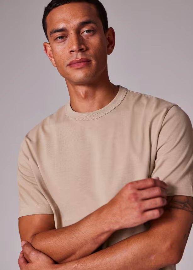 Elias™ T-shirt męskie – beżowe
