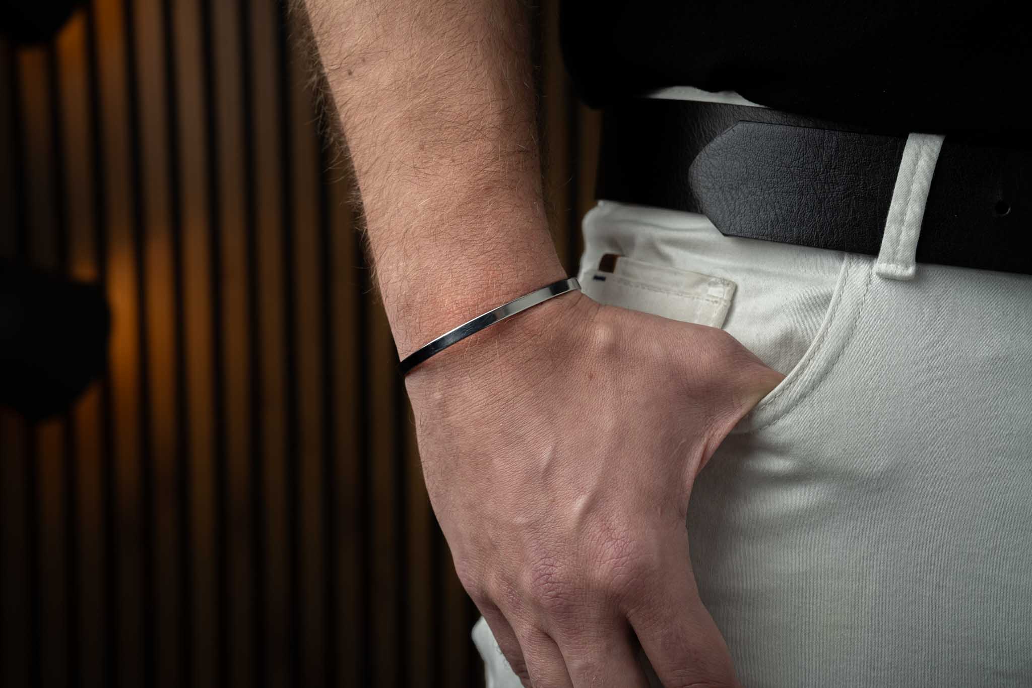 Srebrna bransoleta BANGLE