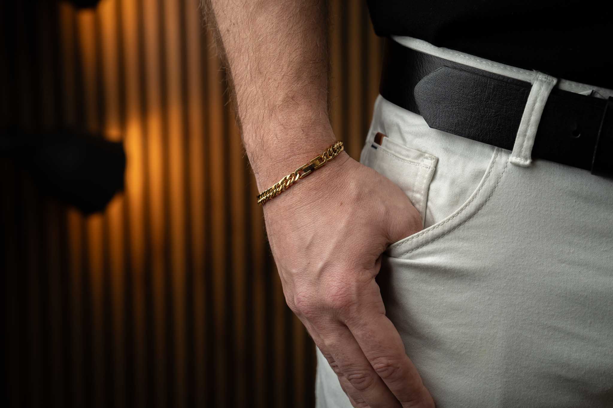 Złota bransoleta CUBAN LINK