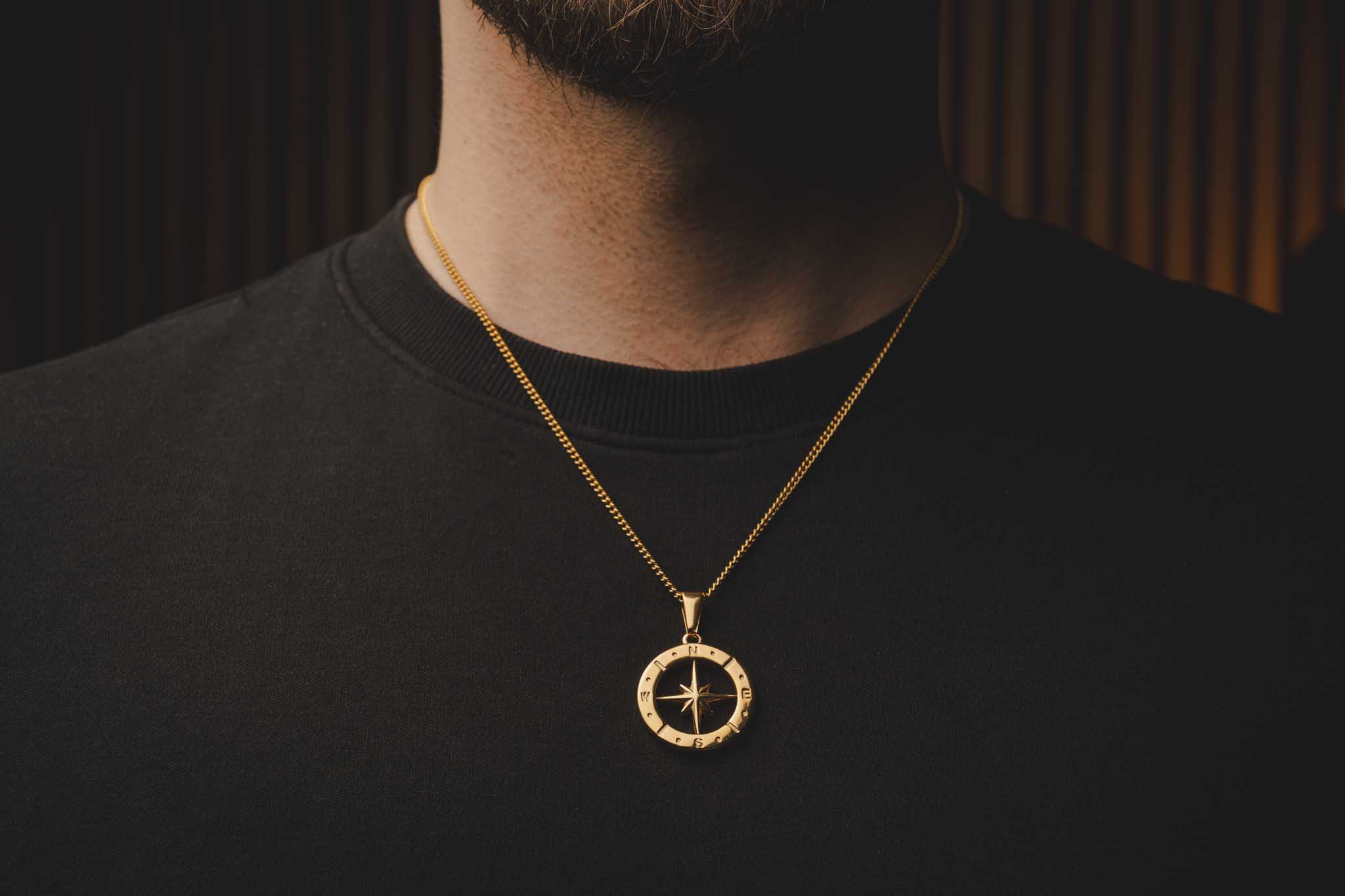 Złoty naszyjnik COMPASS
