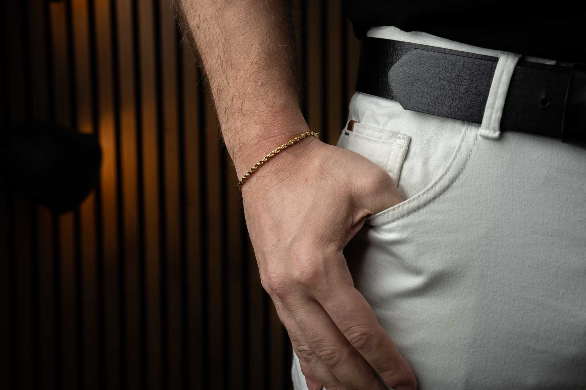 Złota bransoleta ROPE