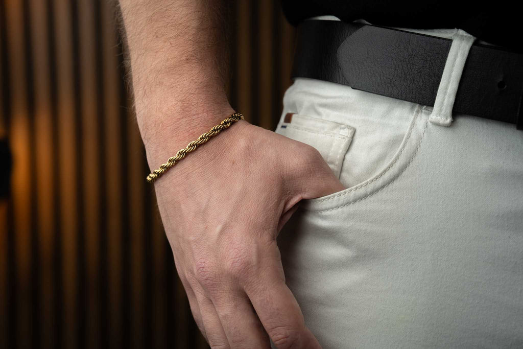 Złota bransoleta ROPE