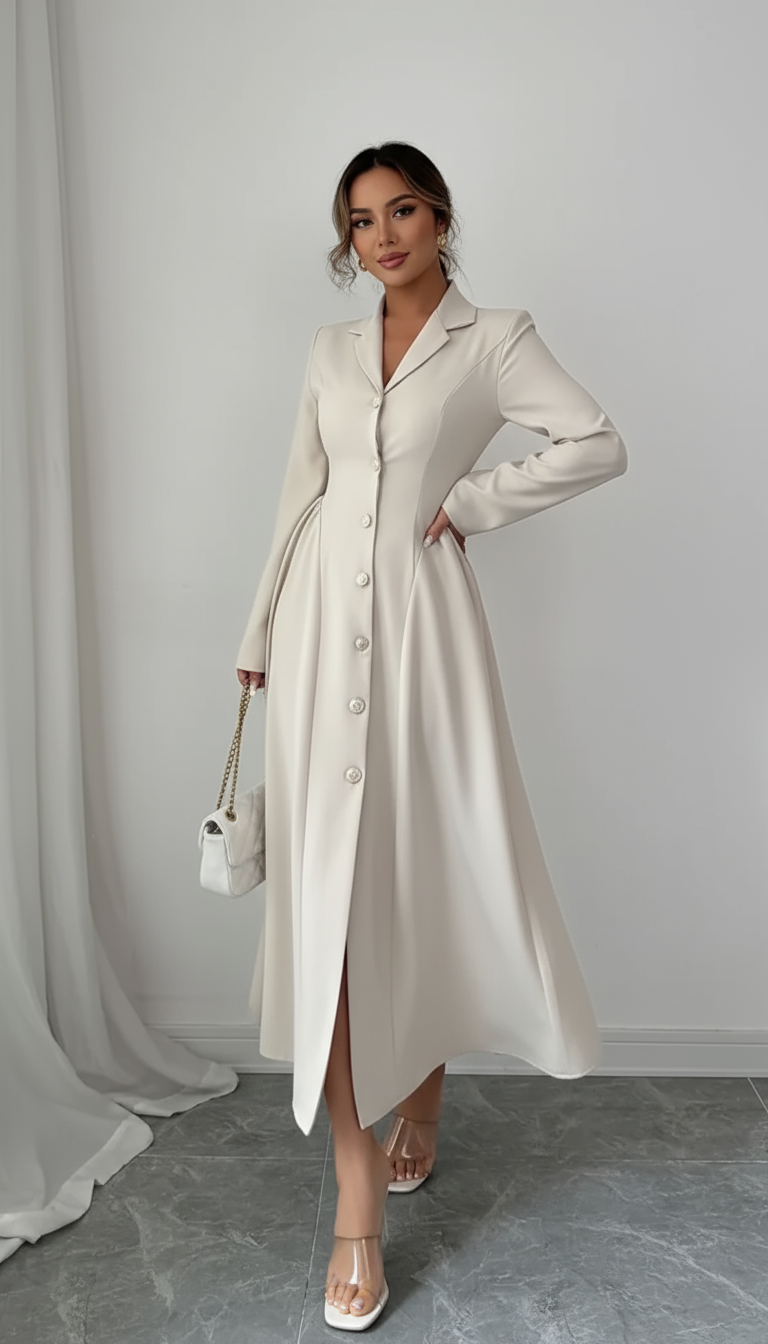 Brygida™ Elegancka Sukienka Koszulowa Midi
