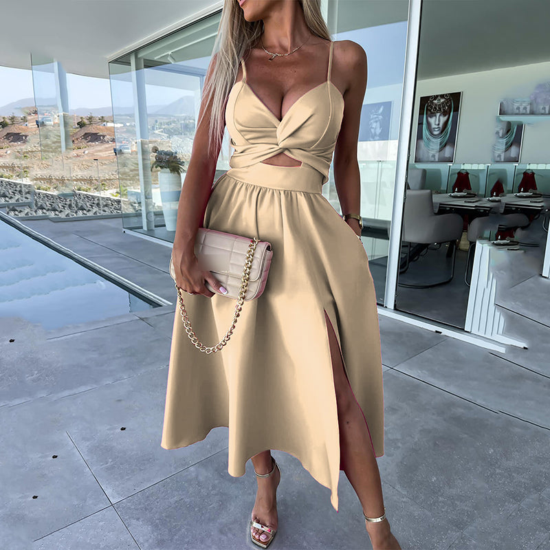 Renaya™ – Elegancka Sukienka Midi z Gorsetową Górą