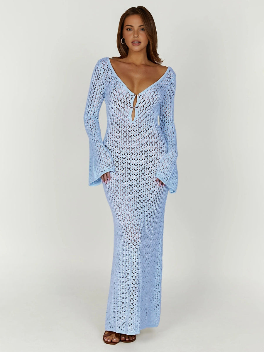 Aneta | Szydełkowana Sukienka Maxi Riviera