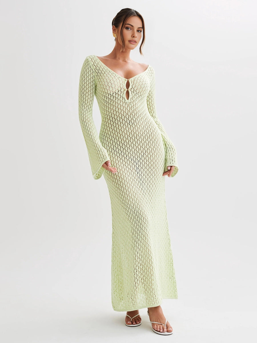 Aneta | Szydełkowana Sukienka Maxi Riviera