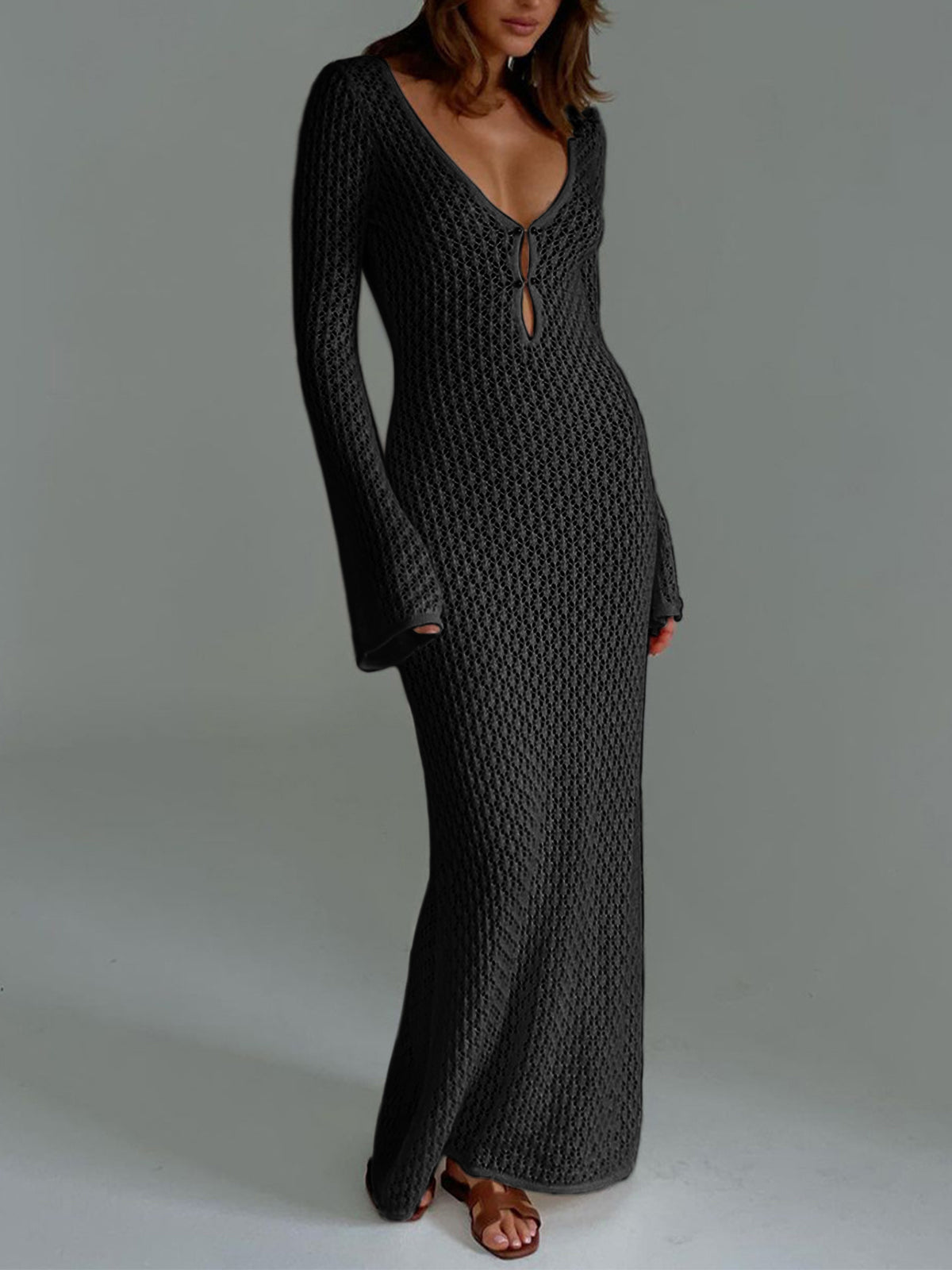 Aneta | Szydełkowana Sukienka Maxi Riviera