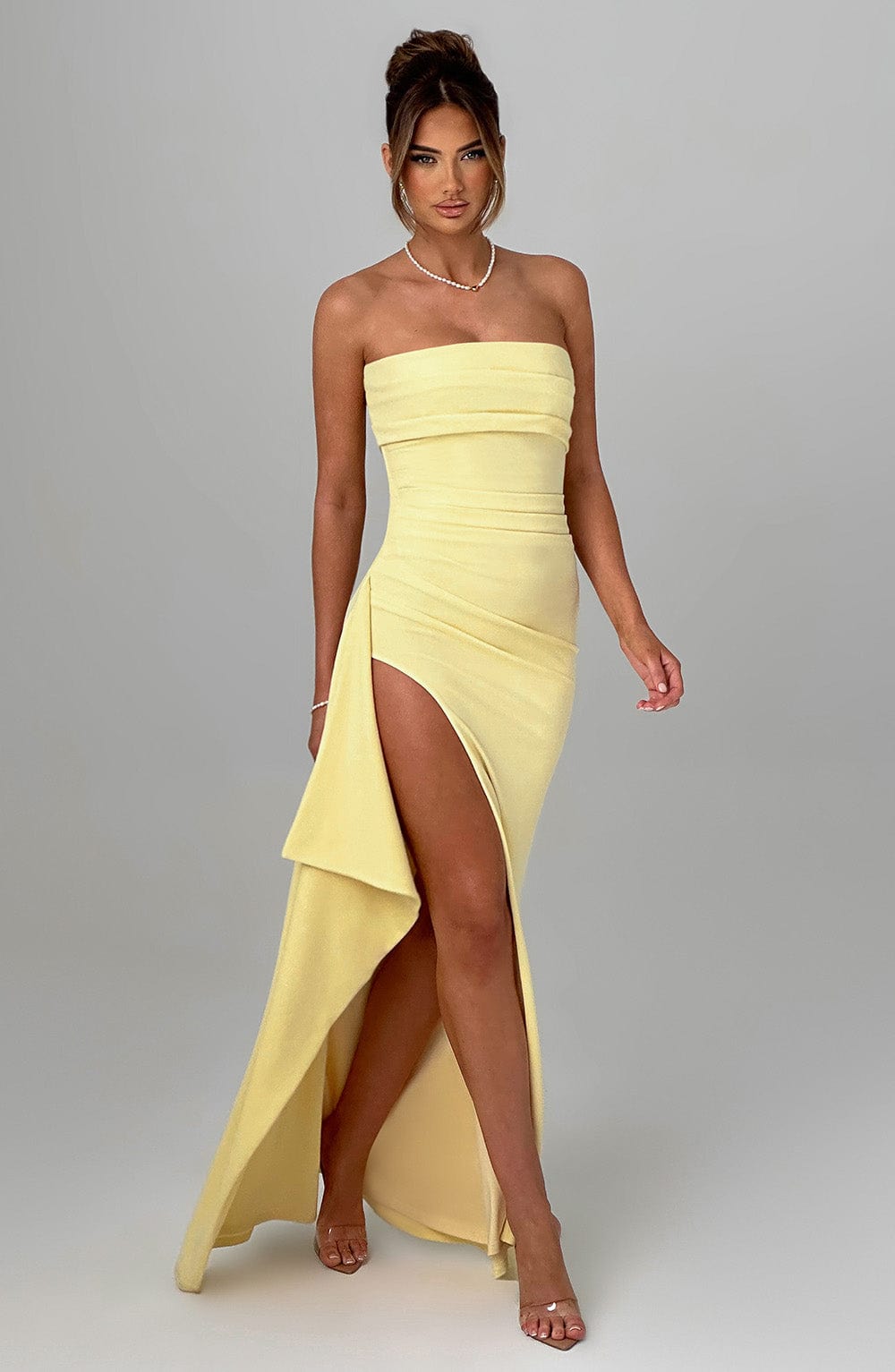 Vireli™ Elegancka Cytrynowa Sukienka Maxi