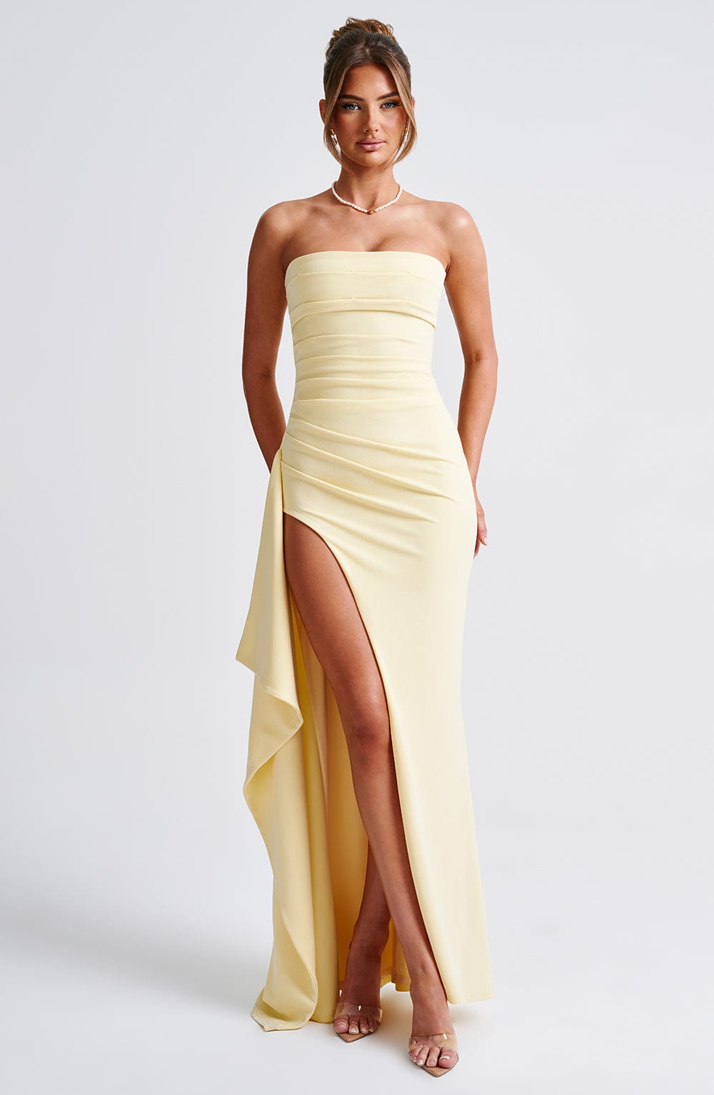 Vireli™ Elegancka Cytrynowa Sukienka Maxi