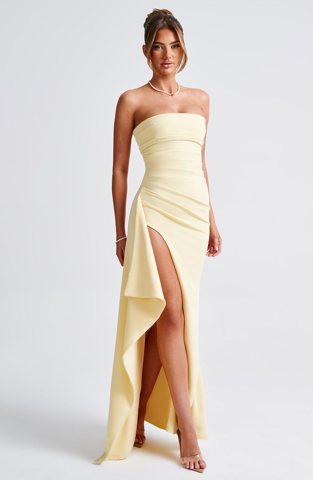 Vireli™ Elegancka Cytrynowa Sukienka Maxi